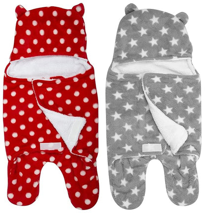 BTfash New Born Multi-Purpose Baby Boy's and Baby Girl's Blanket and Sleeping Bag (Pack of 2)