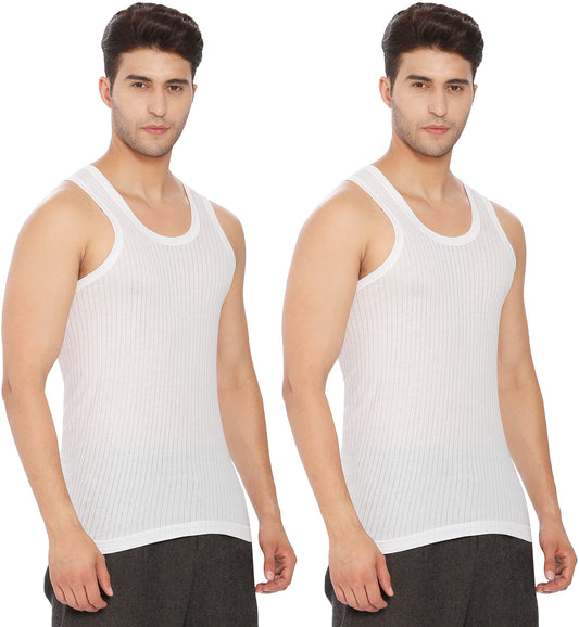 Lux Cozi 100% Cotton Men's Sleeveless Parker Vest Pack of 2