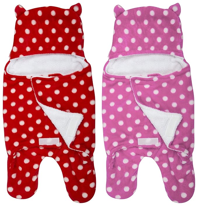 BTfash New Born Multi-Purpose Baby Boy's and Baby Girl's Blanket and Sleeping Bag (Pack of 2)