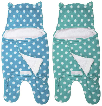 BTfash New Born Multi-Purpose Baby Boy's and Baby Girl's Blanket and Sleeping Bag (Pack of 2)