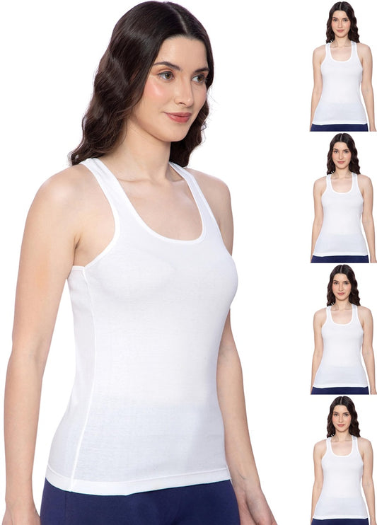 Lux Amore Women's Solid Regular Fit Fashion Vest Pack of 5