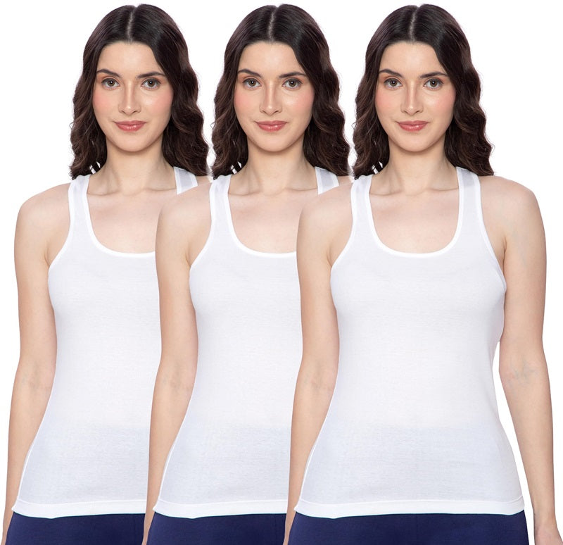 Lux Amore Women's Solid Regular Fit Fashion Vest Pack of 3