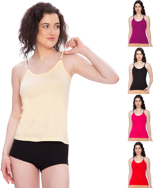 Lux Amore Adjustable Cotton Camisole Strap for Womens/Girls Pack of 5