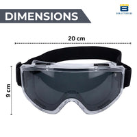 Btag Premium Adult Motocross Dirt Bike Racing, Cycling Goggles – Transparent Lens, Adjustable Strap with Extra Back Padding for Comfort. Pack of 1
