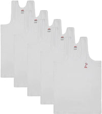 LUX VENUS Kids Round Neck Sleeveless Cotton Vest Pack of 5