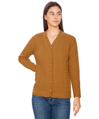 Btag Women Woolen V-Neck Winter Wear Pure Wool Sweater Cardigan | Pack of 1