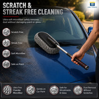 Bimla Traders Feather Duster Bendable & Extendable Fan Cleaning Duster with 100 inches Expandable Pole Handle Washable
