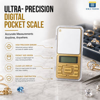 Btag Ultra-Precision Digital Pocket Weighing Scale | Premium Mini Jewellery & Gold Weight Machine | Compact Portable Design.