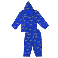 Dowin Thermal Front Open Polyfill Baby Hoddie and Pajami Suit for Winters