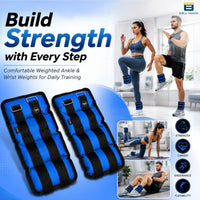 Btag Solid Neoprene Ankle & Wrist Weights | Adjustable Strap | Unisex Leg & Arm Weight Cuffs for Gym, Workout & Training.