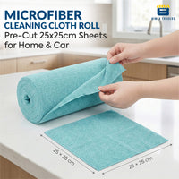 Bimla Traders Microfiber Tear-Away Reusable, Washable, 25x25cm 20 Pieces Cleaning Towels Roll – Premium, Super Absorbent Cloths for Kitchen, Car & Home