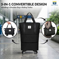 Bimla Traders Travel Duffle Bag with Wheels | Expandable & Waterproof Traveling Bag for Unisex (Pack of 1)