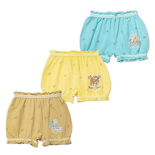 Dowin Boys and Girls 100% Cotton Bloomers(Pack of 3)