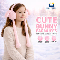 Bimla Traders Kids Premium Plush Bunny Earmuffs – Ultra-Soft, Windproof Ear Warmers with Animated Moving Ears