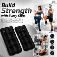 Btag Solid Neoprene Ankle & Wrist Weights | Adjustable Strap | Unisex Leg & Arm Weight Cuffs for Gym, Workout & Training.