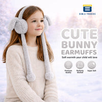 Bimla Traders Kids Premium Plush Bunny Earmuffs – Ultra-Soft, Windproof Ear Warmers with Animated Moving Ears