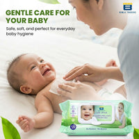 Bimla Traders Soft Natural Baby Wipes | Natural & Gentle Care | Ultra-Soft, Baby-Friendly Wet Wipes for Daily Use 120 Piece Pack