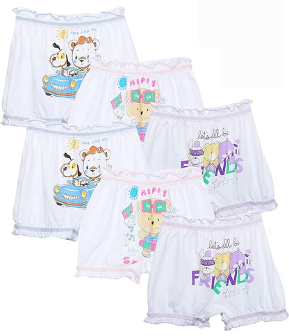 Dowin Boys and Girls 100% Cotton Bloomers(Pack of 6)