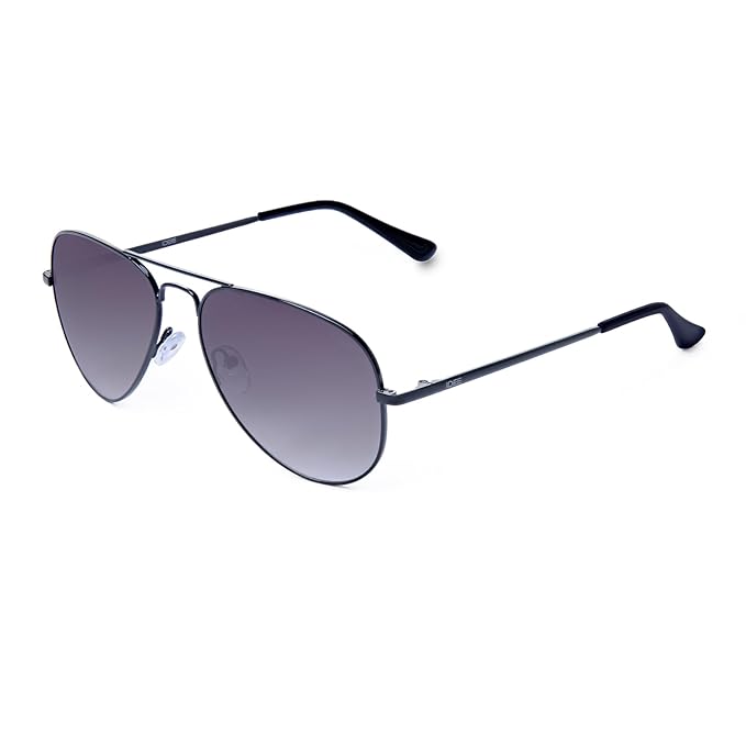 IDEE 100% UV protected sunglasses for Unisex | Size- Large | Shape- Aviator | Model- IDS2500C15SG (Shiny Black)