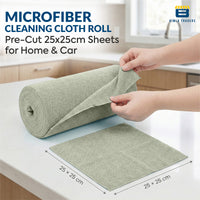 Bimla Traders Microfiber Tear-Away Reusable, Washable, 25x25cm 20 Pieces Cleaning Towels Roll – Premium, Super Absorbent Cloths for Kitchen, Car & Home