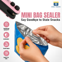 BTfash USB Rechargeable Mini Bag Sealer – Portable Heat Sealer for Plastic & Snack Bags with Safety Lock, Compact & Lightweight – Ideal for Kitchen Storage, Travel & Home Use. Pack of 1