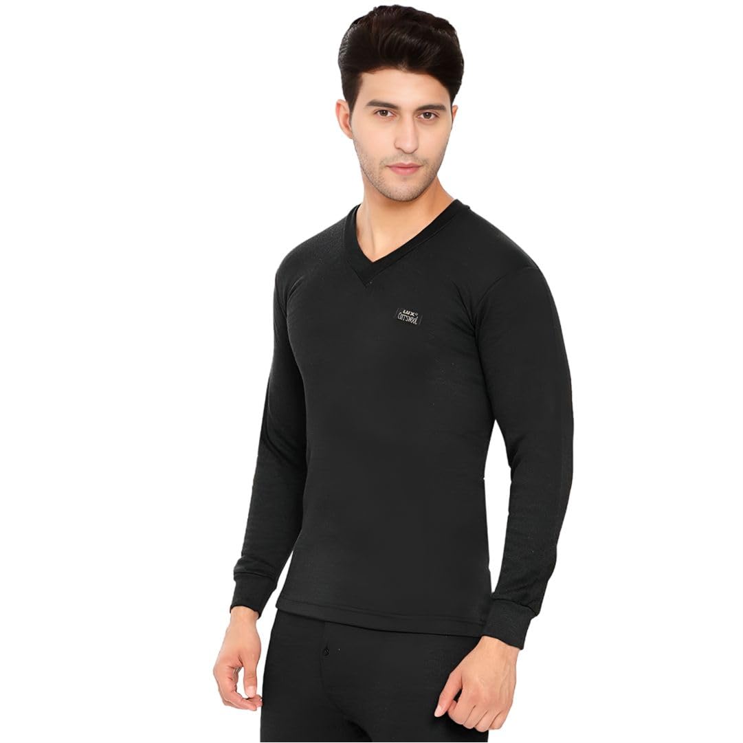 Lux Cottswool Men's Cotton V Neck Thermal Top