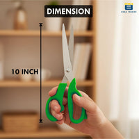 Bimla Traders Stainless Steel Multicoloured Scissors Set Different Sizes for Household,Home & Kitchen, Office, Art & Craft, Sewing, Cloth Cutting Featuring Comfort Grip Handles