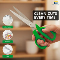 Bimla Traders Stainless Steel Multicoloured Scissors Set Different Sizes for Household,Home & Kitchen, Office, Art & Craft, Sewing, Cloth Cutting Featuring Comfort Grip Handles