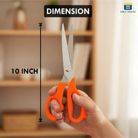 Bimla Traders Stainless Steel Multicoloured Scissors Set Different Sizes for Household,Home & Kitchen, Office, Art & Craft, Sewing, Cloth Cutting Featuring Comfort Grip Handles