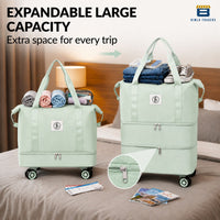 Bimla Traders Travel Duffle Bag with Wheels | Expandable & Waterproof Traveling Bag for Unisex (Pack of 1)
