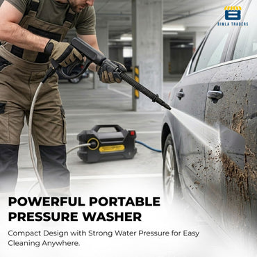 BTAG High Pressure Washer 1700 Watts – 110 Bar Power, Pressure Flow, Long Hose – Portable Water Jet Cleaner for Car, Bike, Home & Garden Cleaning. Pack of 1