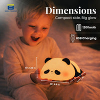 CRAE Cute Sleeping Panda Night Light, Silicone Color-Changing LED Touch Lamp, Nursery Nightlight, Toddler Baby Kids Decor (Sleeping Panda)
