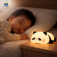 CRAE Cute Sleeping Panda Night Light, Silicone Color-Changing LED Touch Lamp, Nursery Nightlight, Toddler Baby Kids Decor (Sleeping Panda)