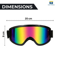 Btag Premium Adult Motocross Dirt Bike Racing, Cycling Goggles – Transparent Lens, Adjustable Strap with Extra Back Padding for Comfort. Pack of 1