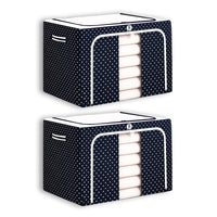 Bimla Traders Clothes, Foldable Clothes Storage Baskets for Wardrobe, Books, Saree, Shirts, Stationery Paper, Document Toy,and Blankets Storage Box with Handles|Assorted | 66 Liter |