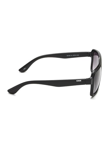 IDEE 100% UV protected sunglasses for men with Black polycarbonate frame | Size - Large with Grey colored lens