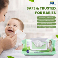Bimla Traders Soft Natural Baby Wipes | Natural & Gentle Care | Ultra-Soft, Baby-Friendly Wet Wipes for Daily Use 120 Piece Pack