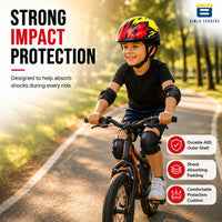 Bimla Traders Kids Safety Gear Set with Helmet | Knee Pads, Elbow Pads & Wrist Guards | Protective Kit for Skating & Cycling