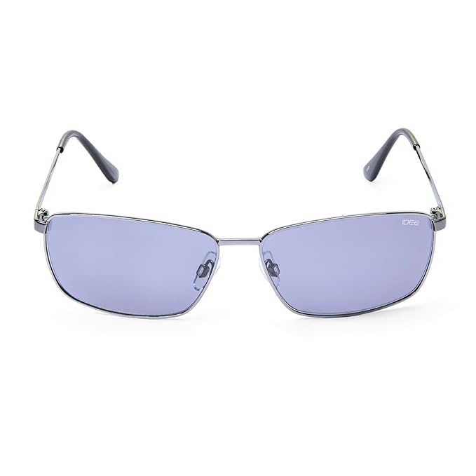IDEE Eyewear 100% Uv Protected Rectangular Sunglasses For Men |Size Large With Bronze Coloured Polycarbonate Lens, Grey