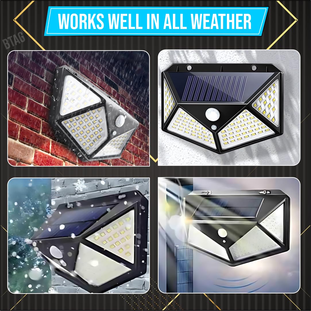 Bimla Traders LED Bright Outdoor Solar Lights with Motion Sensor Solar Powered Wireless Waterproof