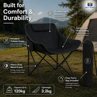 Bimla Traders Foldable Camping Chair with Carry Bag, Portable Outdoor Folding Chair for Camping, Picnic, Garden and Travel, Heavy Duty Metal Frame.