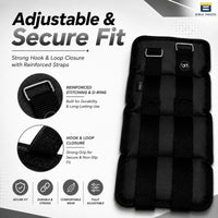 Btag Solid Neoprene Ankle & Wrist Weights | Adjustable Strap | Unisex Leg & Arm Weight Cuffs for Gym, Workout & Training.