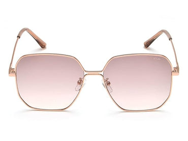 IRUS 100% UV protected sunglasses for Women | Size- Large | Shape- Square | Model- IRS1138C3SG (Shiny Light Gold)