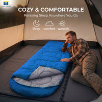 Bimla Traders Sleeping Bag for Camping & Travel | Regular Size Lightweight Sleeping Bag (1kg) | Comfortable, Easy to Carry & Store. Pack of 1