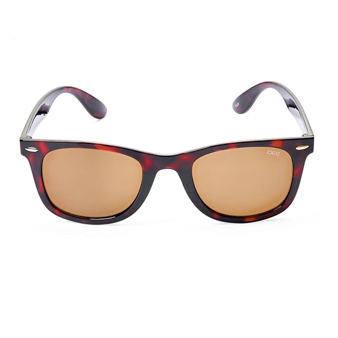 IDEE 100% UV protected sunglasses for Men | Size- Medium | Shape- Wayfarer | Model- IDSO204C3SG (Brown)