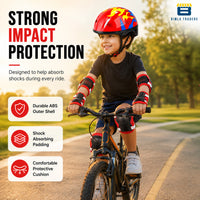 Bimla Traders Kids Safety Gear Set with Helmet | Knee Pads, Elbow Pads & Wrist Guards | Protective Kit for Skating & Cycling