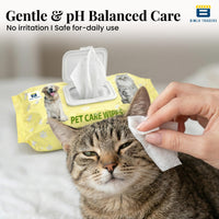 Bimla Traders Pet Grooming Wipes for Dogs & Cats (14 × 18 cm) | 100 Count | pH Balanced Dry Bath | Ear, Paw & Coat Cleaning | Hygiene Essentials | Non-Woven Disposable Cloth 40 GSM