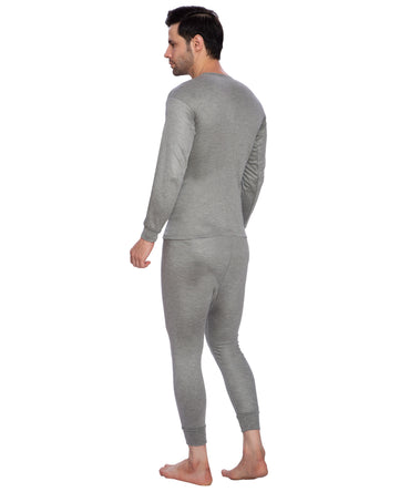 Men's Round Neck Cotton Thermal Top and Lower Set