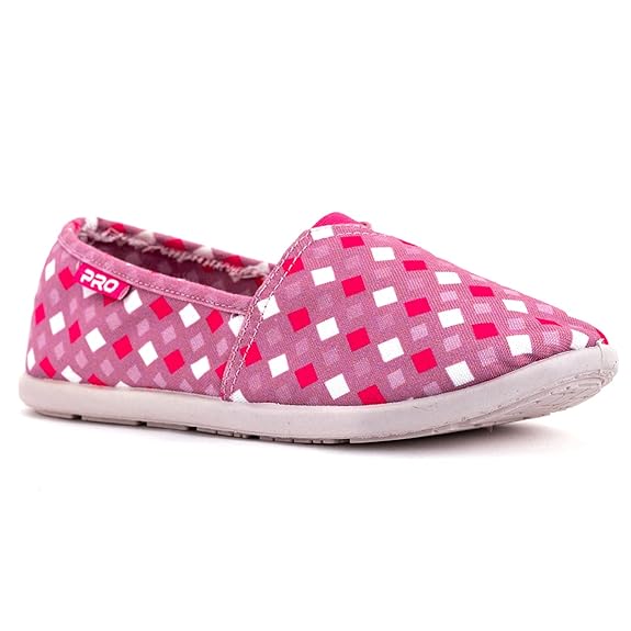 Pro by Khadim's Canvas Pink Slip-On Casual Shoe for Women