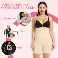 Bimla Traders High Waist Tummy Control Shapewear Shorts | Tummy Tucker| Seamless Body Shaper | Shorts Under Dress | Comfortable | Breathable | Free Size 35 to 75 KG | Skin